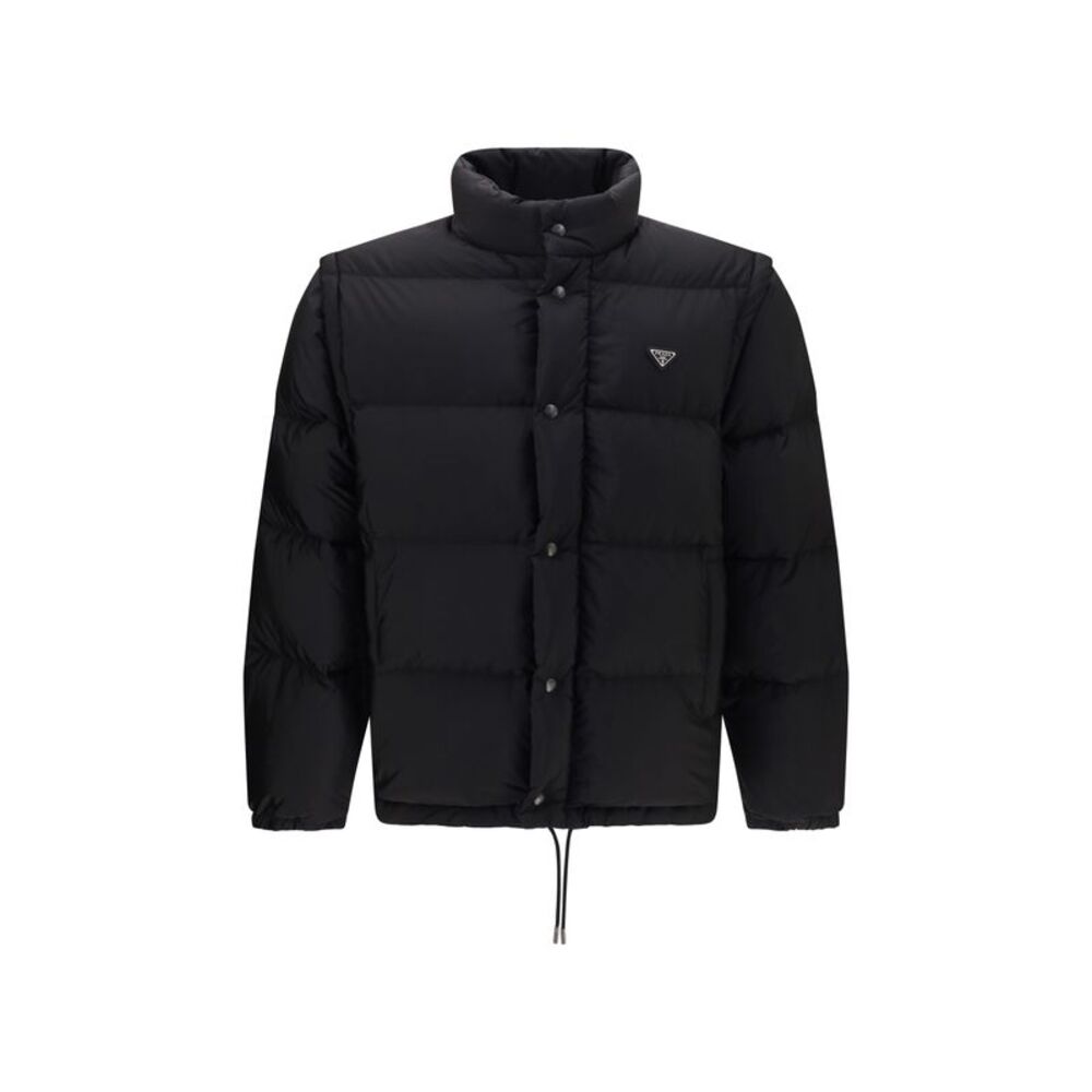 Prada Men Puffer Jacket Re-Nylon With Triangle Logo